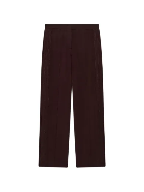 Another Tomorrow graphic-stitch trousers Brown A425PT069VIDCH