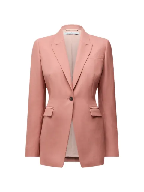 Another Tomorrow single-button peaked-lapel blazer Pink A019JK001WVCYN