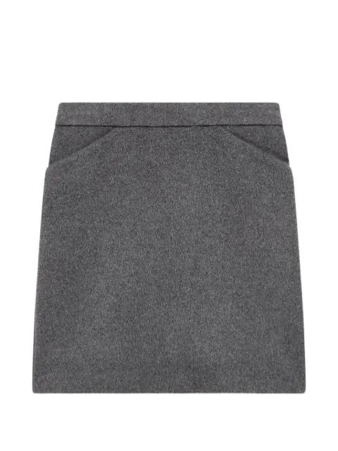 Another Tomorrow tailored cashmere skirt Grey A225SK028WSMMG