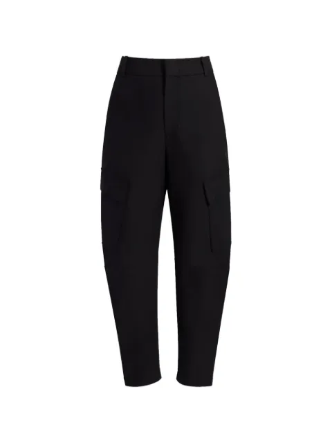 Another Tomorrow curved cargo pants Black A423PT028COBLK