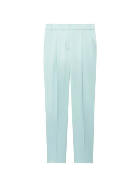 Another Tomorrow Peg pleated trousers Blue A225PT058WVMST