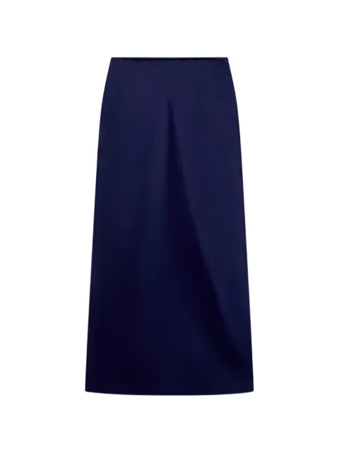 Another Tomorrow bias-cut midi skirt Blue A325SK034VIIDG