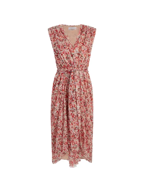Another Tomorrow gathered-detail asymmetric dress Pink A123DR041SESDM
