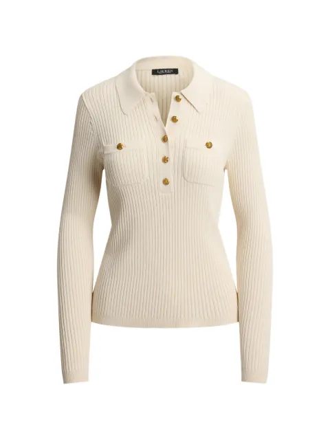 Lauren Ralph Lauren rib-knit long-sleeve sweater Neutrals 200P03459