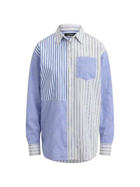 Lauren Ralph Lauren pattern-blocked striped shirt Blue 200B26815