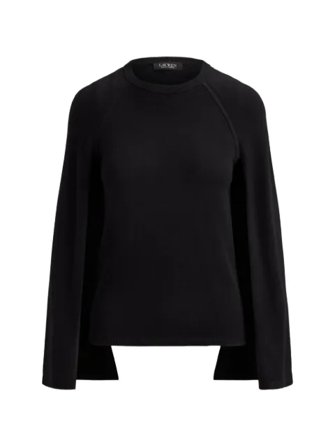 Lauren Ralph Lauren cape-overlay sweater Black 200P14057