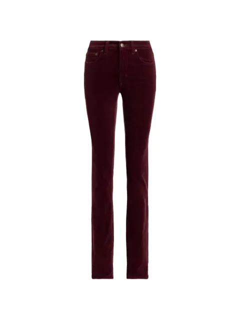 Lauren Ralph Lauren corduroy slim-fit trousers Red 200B27754