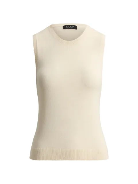 Lauren Ralph Lauren sleeveless ribbed-trim tank top Neutrals 200P14537