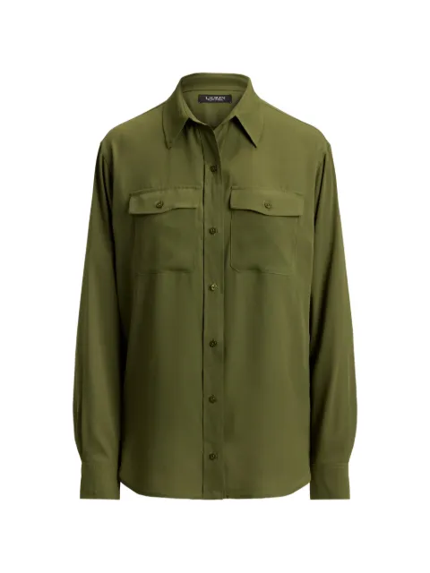 Lauren Ralph Lauren pocket-detail georgette shirt Green 200P10130