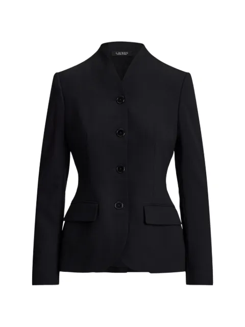 Lauren Ralph Lauren collarless single-breasted jacket Black 200B24032