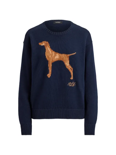 Lauren Ralph Lauren intarsia-knit long-sleeve sweater Blue 200P14120500