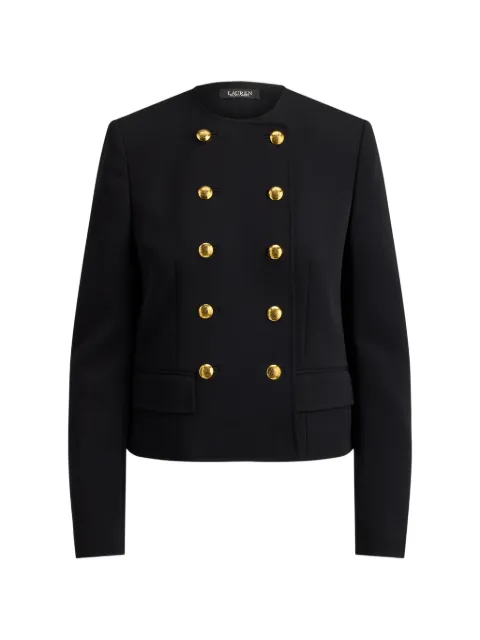Lauren Ralph Lauren double-breasted sablé crepe jacket Black 200B24610