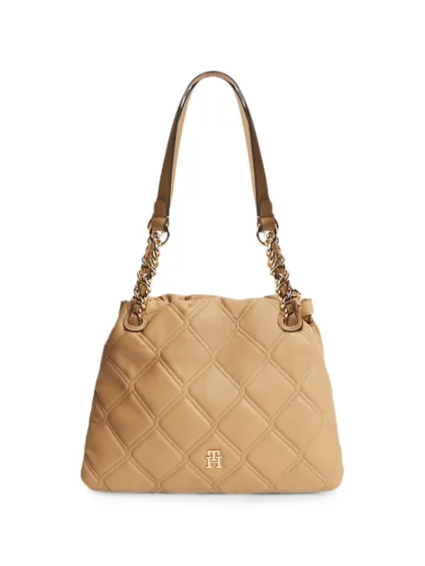 Tommy Hilfiger quilted chain-link shoulder bag Neutrals AW0AW18716RBL
