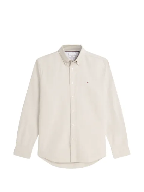 Tommy Hilfiger logo-embroidered button-down shirt Neutrals MW0MW35774