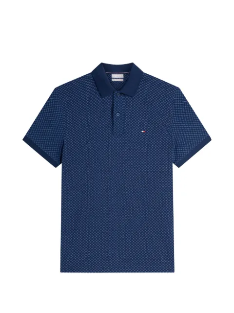 Tommy Hilfiger geometric-print short-sleeve polo shirt Blue MW0MW43280DCC