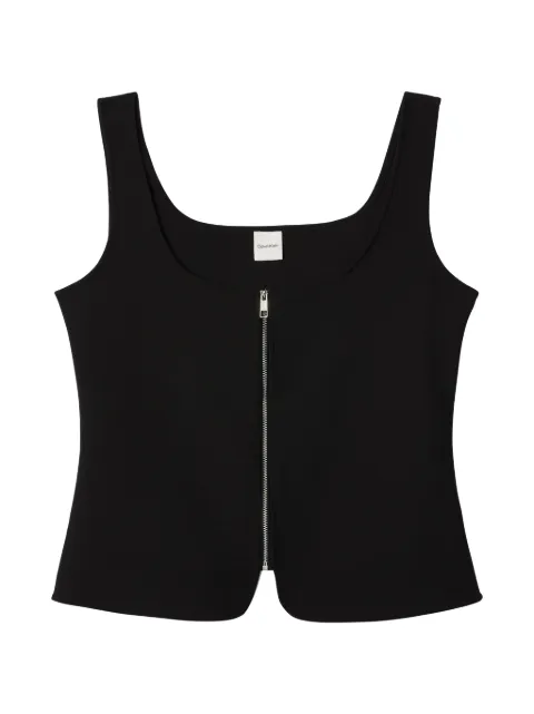 Calvin Klein zip-up sleeveless top Black LV044G235GUB1
