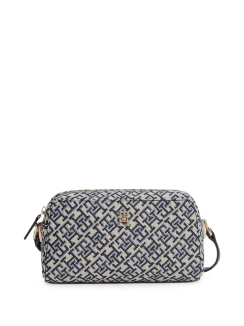 Tommy Hilfiger monogram-pattern logo-plaque shoulder bag Neutrals AW0AW188640GY