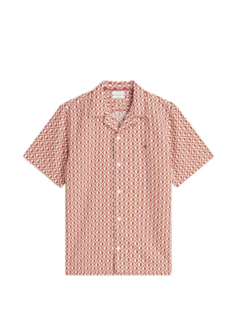 Tommy Hilfiger geometric-print short-sleeve shirt Brown MW0MW433140JG