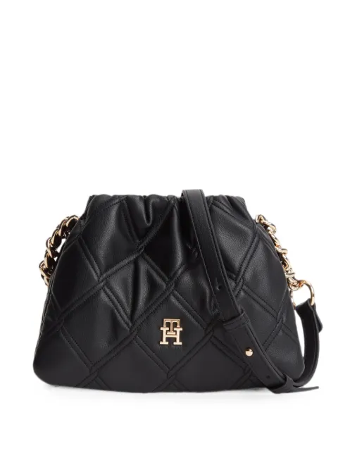Tommy Hilfiger quilted logo-plaque cross body bag Black AW0AW18718