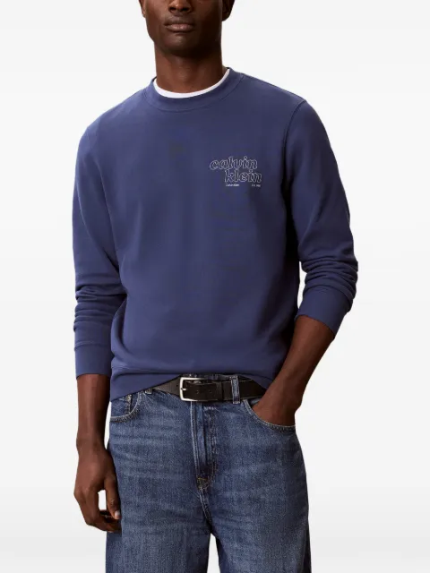 Calvin Klein logo-print sweatshirt Blue LV04RG274GCEC