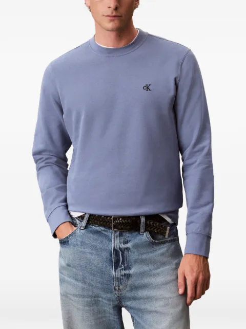 Calvin Klein logo-embroidered sweater Blue LV04RG275GC4I