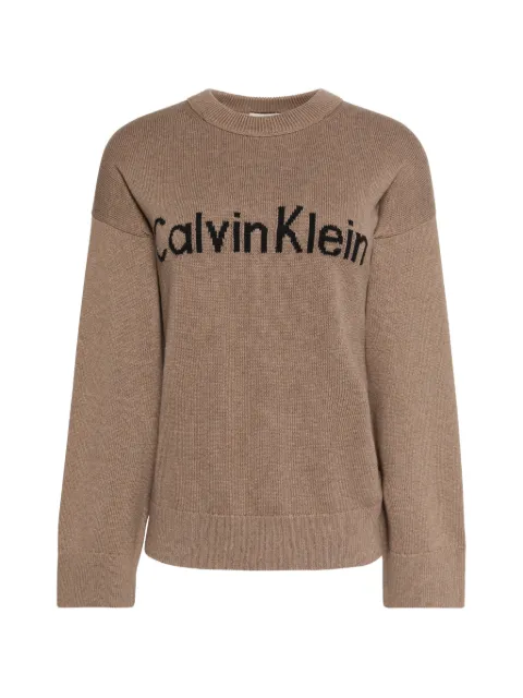 Calvin Klein logo-knitted sweater Brown LV044G313GTS7