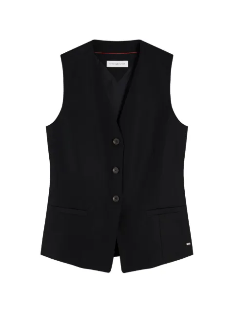 Tommy Hilfiger V-neck waistcoat Black WW0WW50081BDS