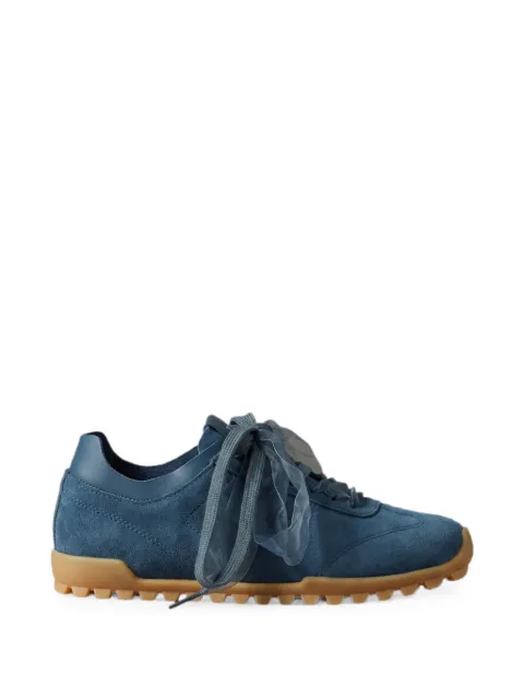 Calvin Klein suede ribbon-lace sneakers Blue HW0HW03150CJY