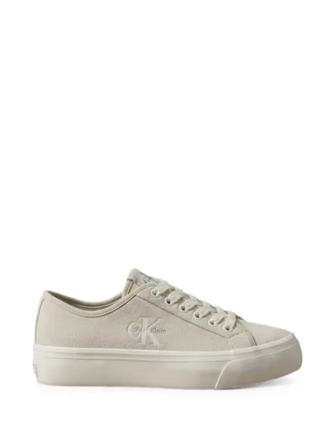 Calvin Klein logo-embroidered low-top sneakers Neutrals HW0HW03088YAL