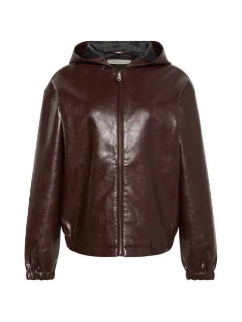 Calvin Klein hooded zip-up bomber jacket Brown LV047G516GTO2
