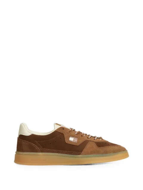 Tommy Hilfiger Greenwich logo-patch panelled sneakers Brown EN0EN03050
