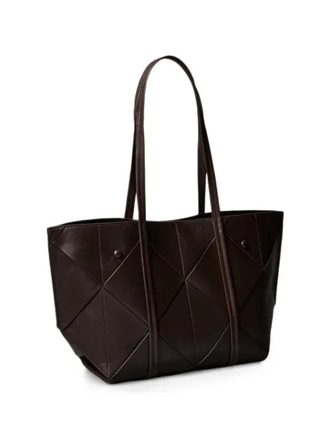 Calvin Klein geometric-quilted tote bag Brown LV04F3548GBAL