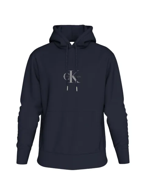Calvin Klein logo-print drawstring hoodie Blue LV04RG279GCEF