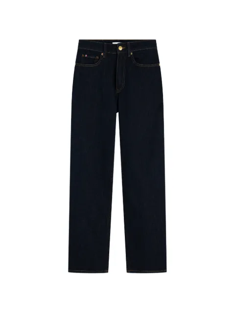 Tommy Hilfiger logo-patch straight-leg jeans Blue WW0WW50966