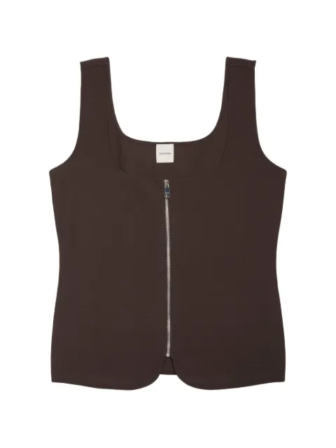 Calvin Klein zip-up sleeveless vest Brown LV044G235GGRO