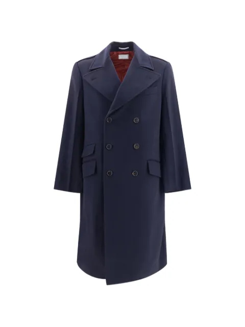 Brunello Cucinelli double-breasted wool coat Blue MV4679141CJC20