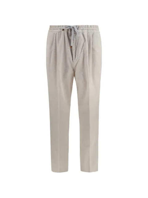 Brunello Cucinelli corduroy drawstring-waist trousers Neutrals M279NE1710C6332
