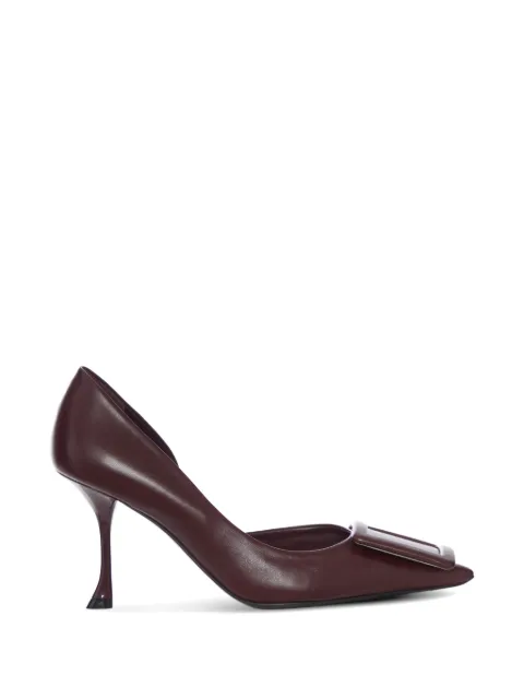 Roger Vivier Viv' In The City buckle-detail heeled pumps Brown RVW8304581091T