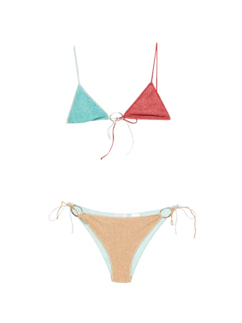 Oséree glitter-effect ring-detail bikini Blue LGF246