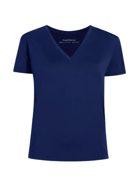 Another Tomorrow V-neck T-shirt Blue A321CT002CONVY