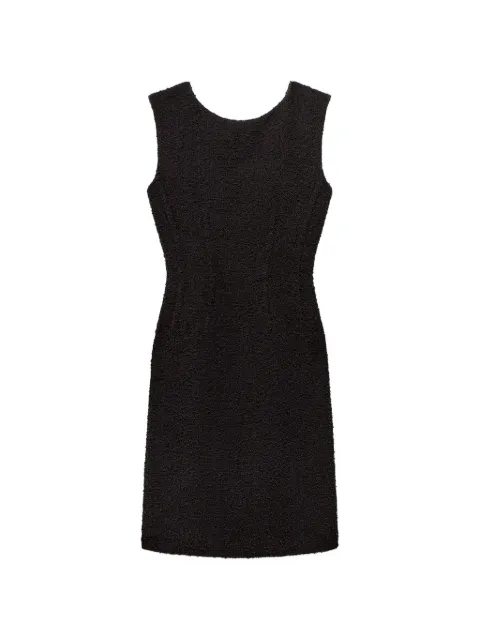 Another Tomorrow sleeveless tweed mini dress Black A126DR120COBLK