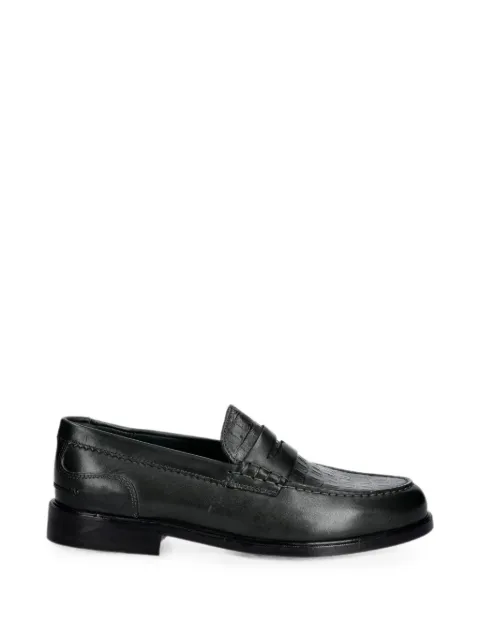Clarks Originals crocodile-effect leather loafers Green 26179695
