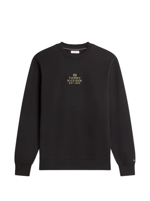 Tommy Hilfiger logo-embroidered crew-neck sweater Black MW0MW43221