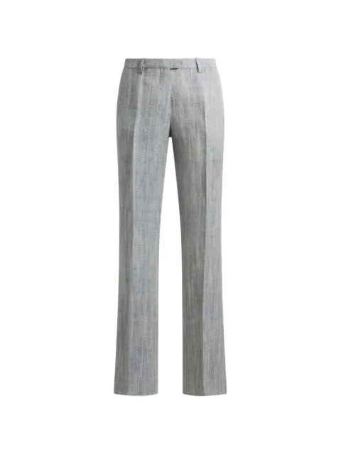 ETRO linen-blend trousers Grey WREA000199TUCJ3
