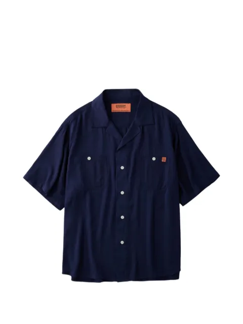 UNIVERSAL OVERALL open-collar short-sleeved shirt Blue U2613120