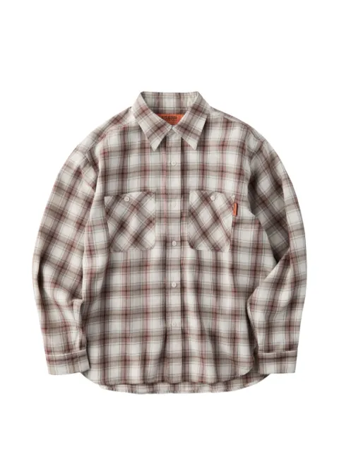 UNIVERSAL OVERALL ombre-check long-sleeve shirt Neutrals U2613190