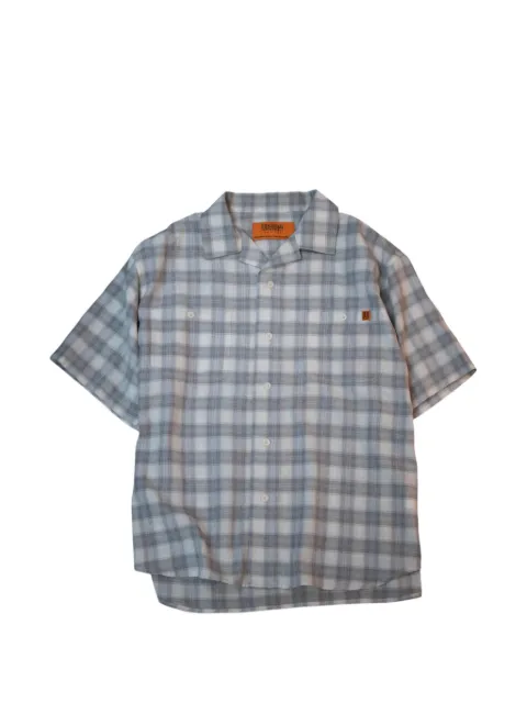 UNIVERSAL OVERALL ombre-check short-sleeve shirt White U2613101