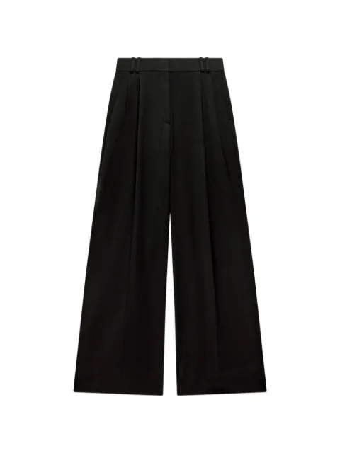Another Tomorrow high-waisted pleated trousers Black A126PT050VIBLK