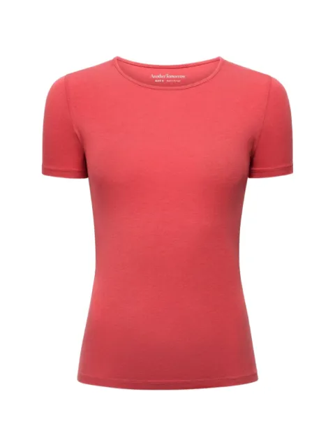 Another Tomorrow fitted short-sleeve T-shirt Red A222CT021TCRHB