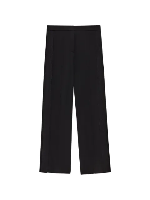 Another Tomorrow graphic-stitch snap-fastening track pants Black A425PT069VIBLK